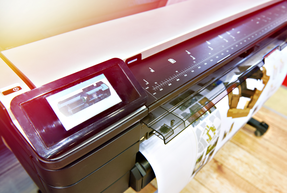 close up of printing machine